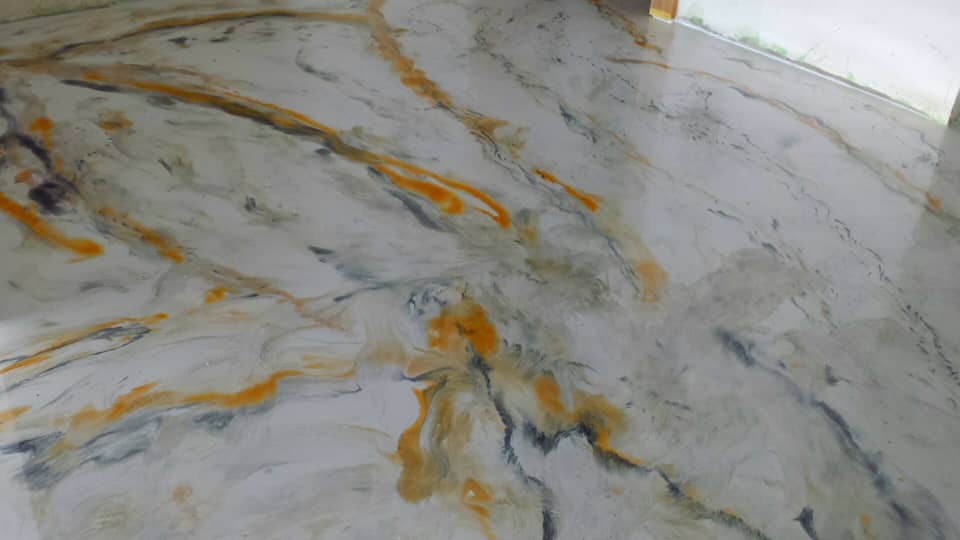 Gold Marble Epoxy Floor