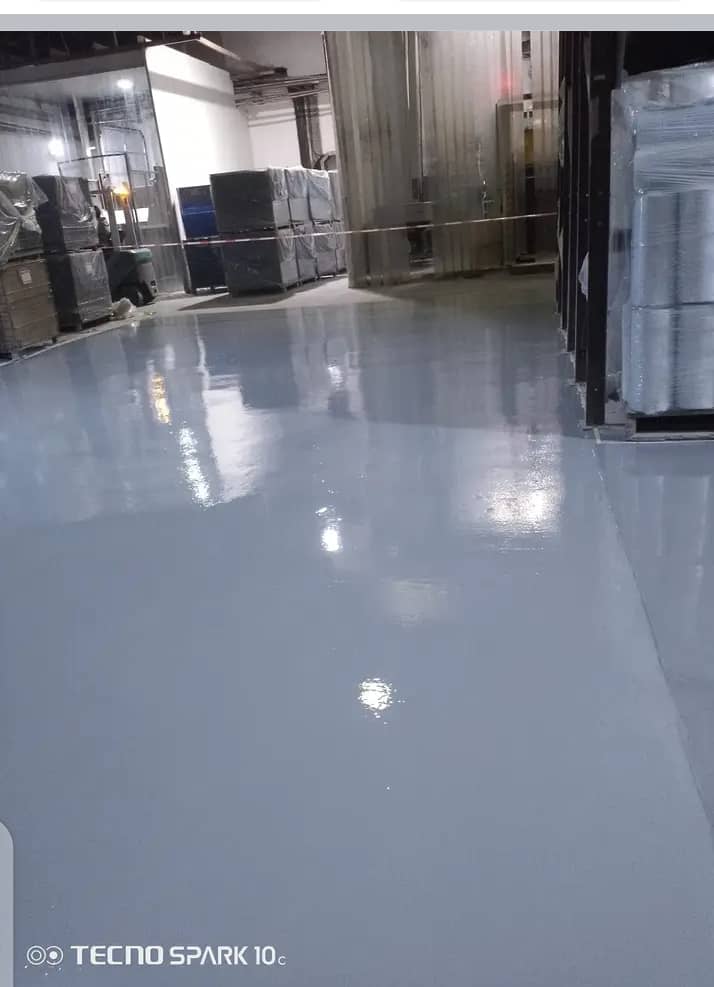 Grey Industrial Epoxy Room