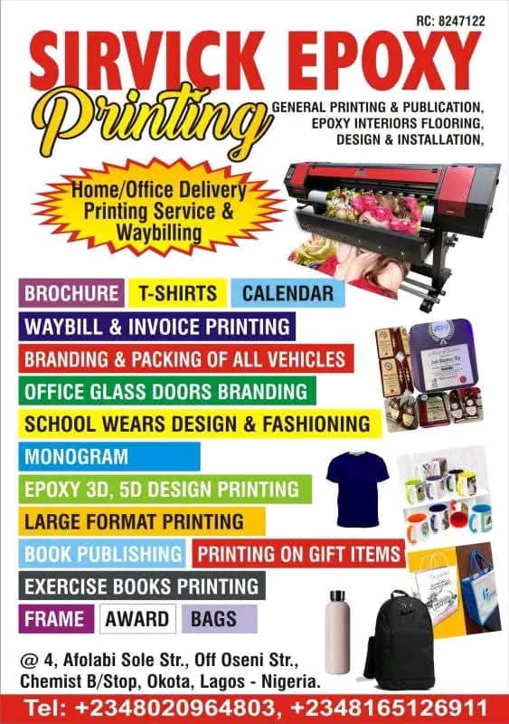 Sirvick epoxy and flooring services flyer